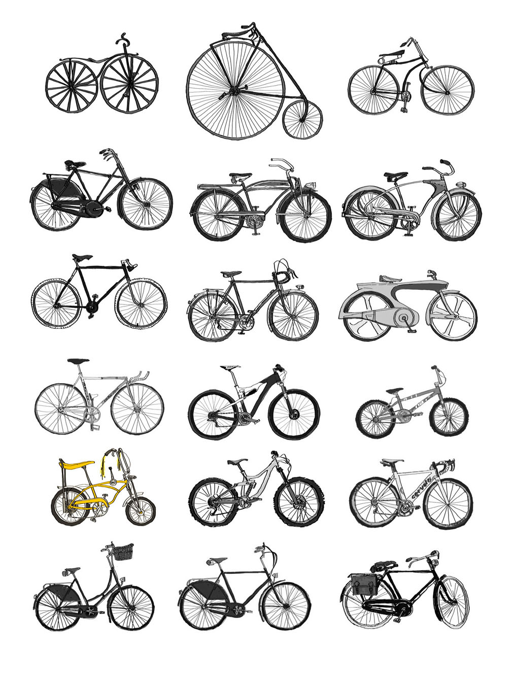 Модели велосипедов разного времени
