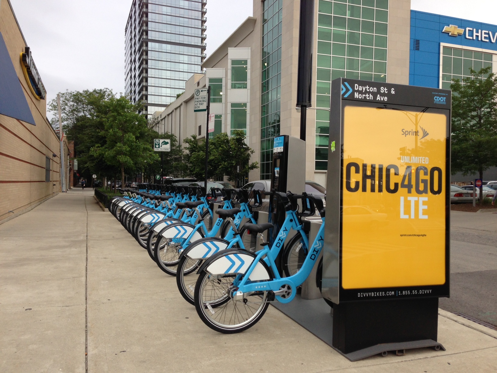 Парковка велосипедов в Чикаго
