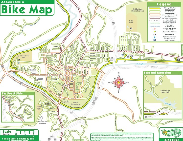 Велосипедная карта Афин